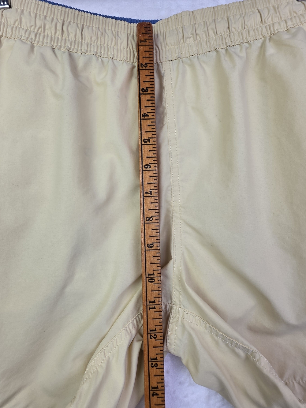 Polo Ralph Lauren Men's Swim Trunks Size L Yellow Nylon Elastic Waist Pony Logo - Picture 10 of 15
